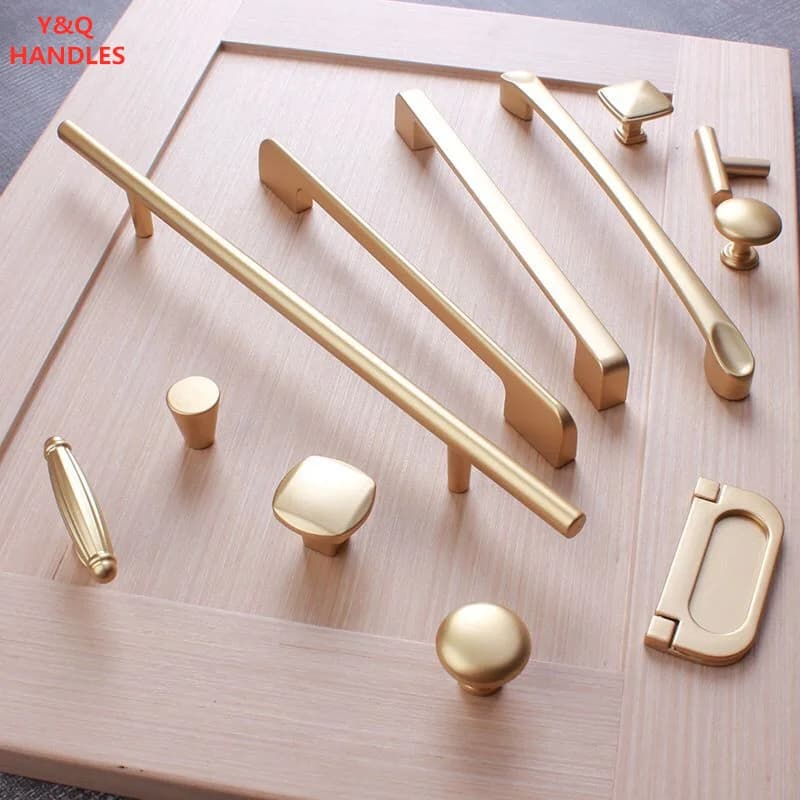 Poignées tiroir armoire meubles poignées de cuisine pour armoire bouton porte tiroir meubles cuisine perle doré simplicité matériel