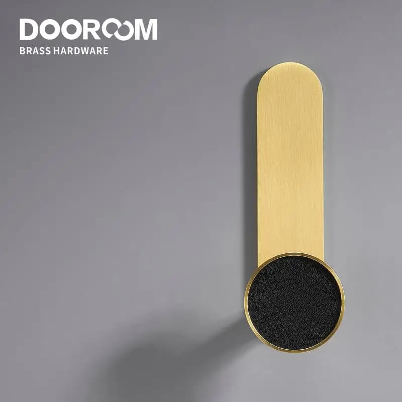 Dooroom – bâton de colle en laiton et cuir véritable, poignées d'armoire, crochets de roulement, salle de bains, cuisine intérieure, couloir, crochet mural pour vêtements