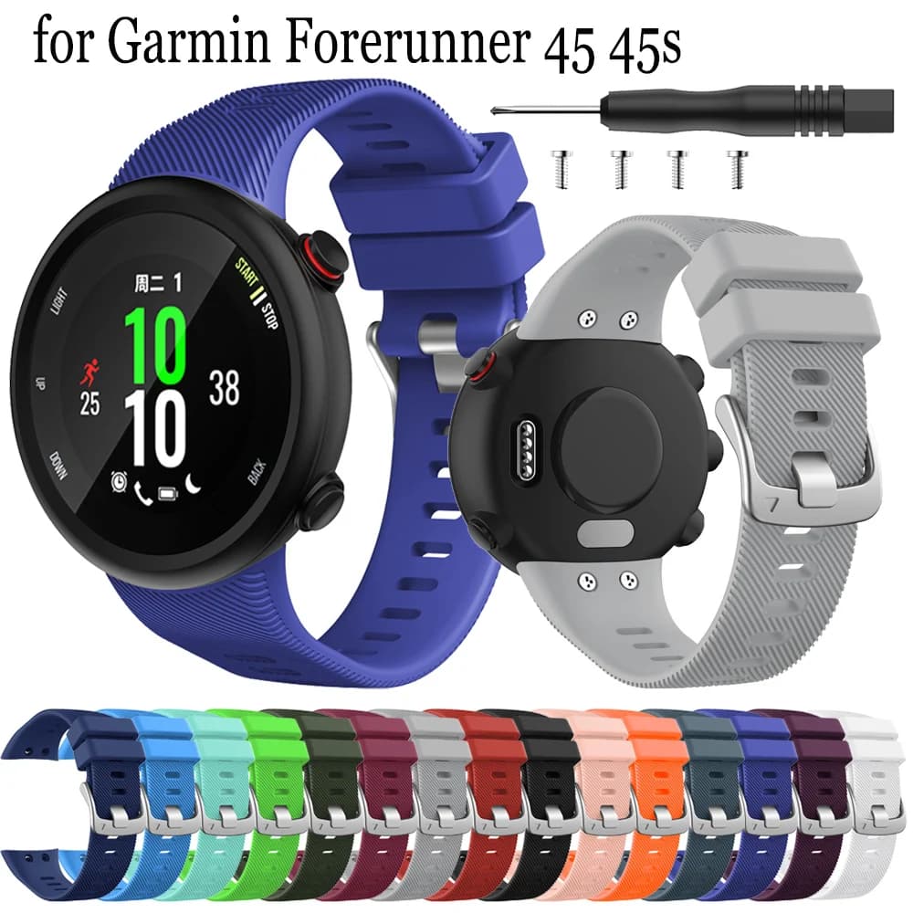 Bracelet de rechange en silicone pour Garmin Forerunner, bracelet de montre intelligente, accessoires de bracelet à la mode, outil Correa, 45S