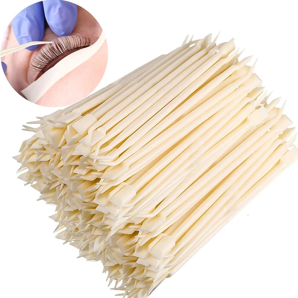 Applicateur de levage de cils en plastique, bigoudi de levage de cils, bâtons de permanente de cils, outils d'extension de cils, 2 voies, 50 pièces, 20 pièces