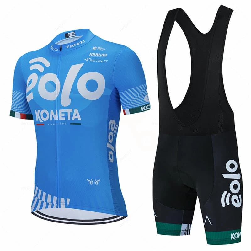 Nouveau Eolo Kometa équipe cyclisme ensemble homme vélo Maillot à manches courtes vélo vêtements Kit vtt vêtements de cyclisme Triathlon Uniforme Maillot