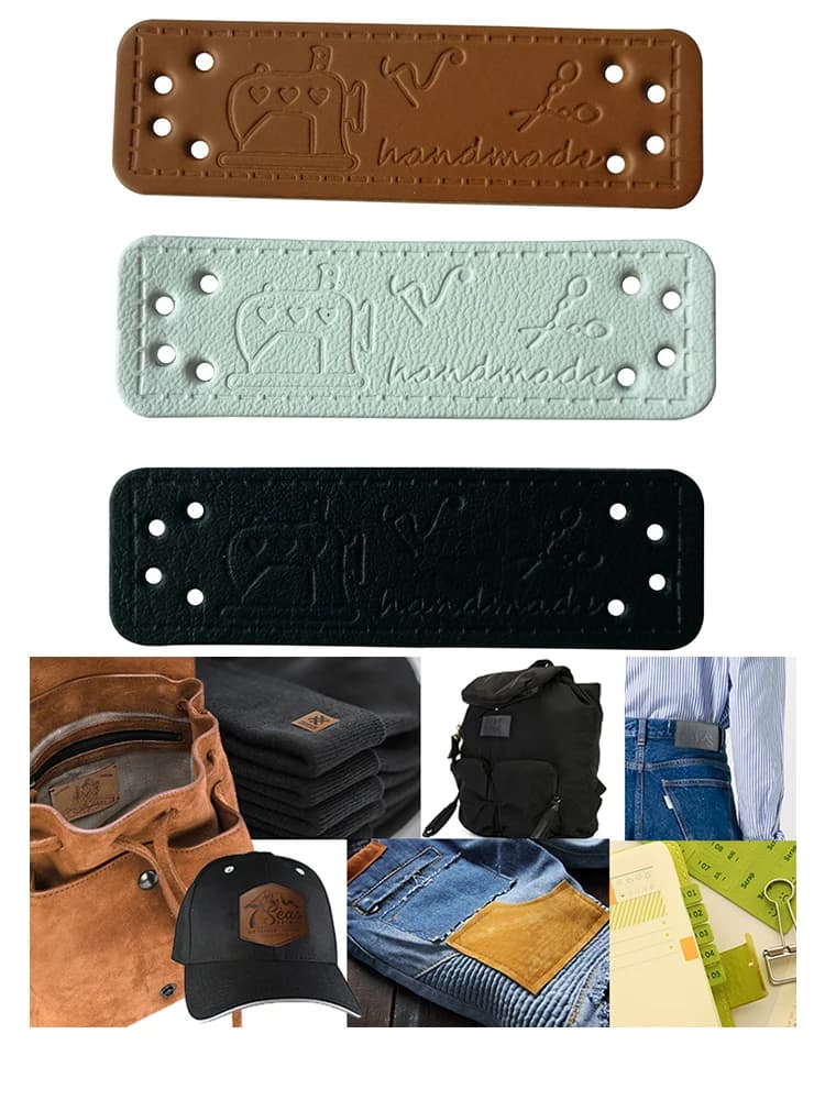 Accessoires de couture en cuir, étiquettes en cuir faites à la main pour Jeans, vêtements, sacs, étiquette décorative en cuir, Diy