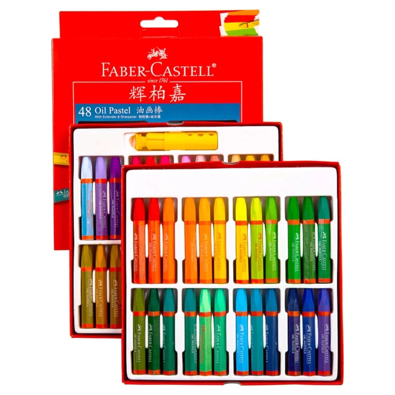 Faber Castell-Ensemble de pastels à l'huile pour artiste, dessin professionnel, crayons d'avertissement, fournitures d'art de bureau scolaire, 12 couleurs, 24 couleurs, 36/48 couleurs