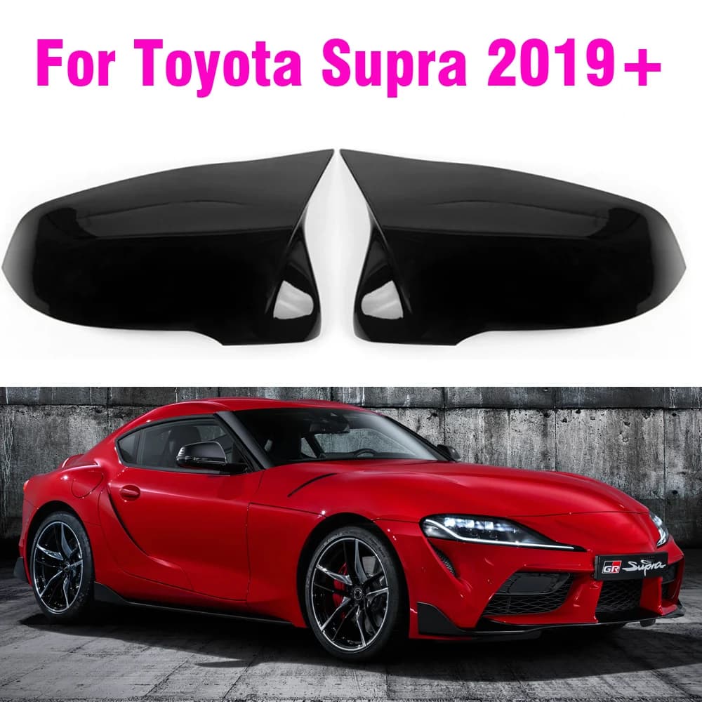 Capuchons de couverture de rétroviseur noir, motif en fibre de carbone, style de voiture, BMW G29 Z4 2019 +, Toyota Supra 2019 2020 2021