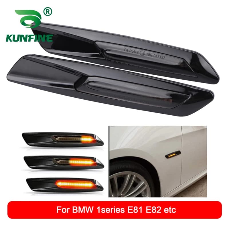Feux de position latéraux à LED pour voiture, clignotants dynamiques à effet de défilement pour BMW Série 1 E81 E82 E87 E88, Série 3 E90 E91 E92 E93, Série 5 E60 E61