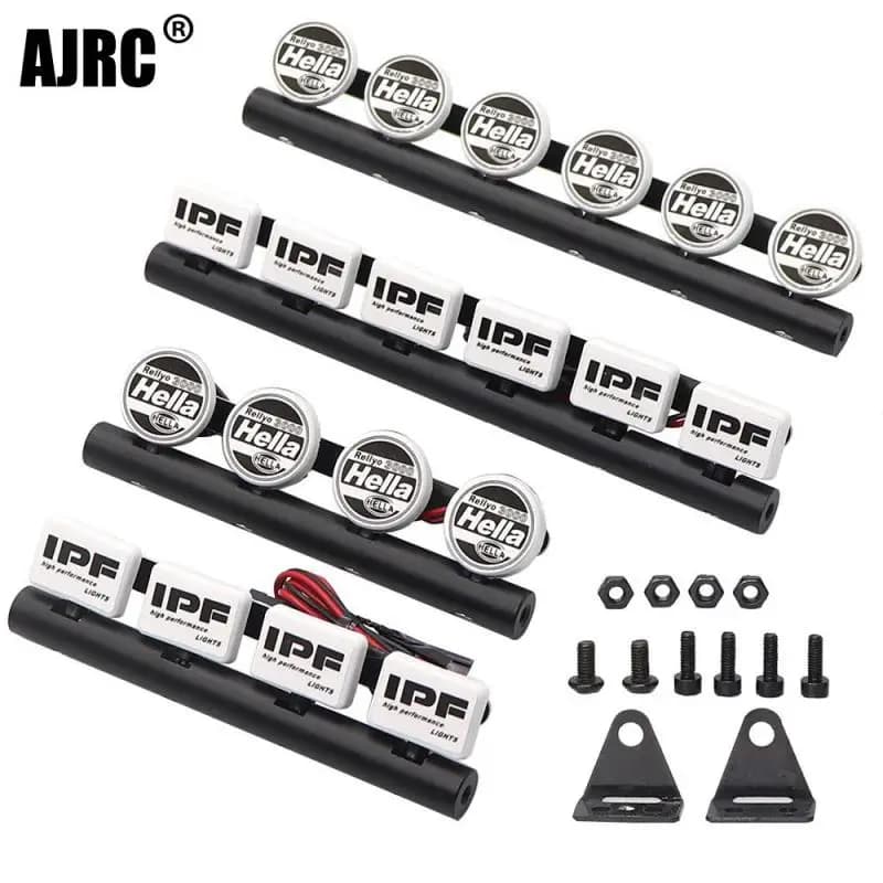 Bande lumineuse LED télécommandée pour voiture, Trx4, Trx6, Axial Scx10, Ii 90046, D90, Rgt, Rc4wd, D110, Camion à chenilles, Carrosserie, Lumière de toit