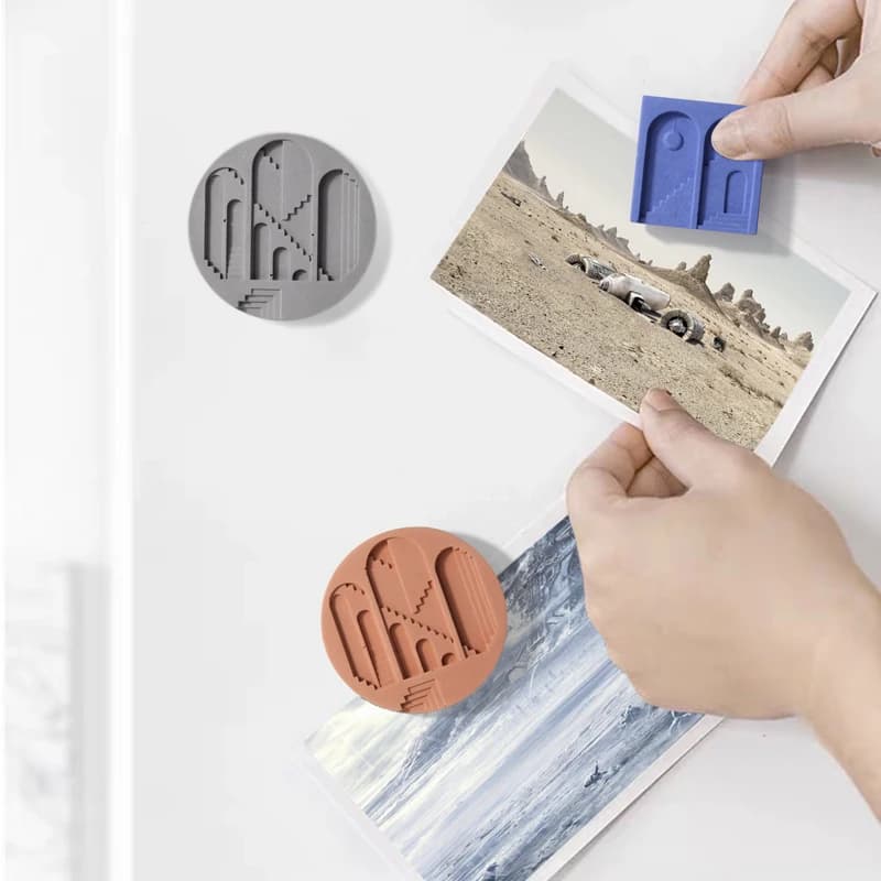 Moule en Béton de Silicone pour Décoration Murale de la Maison, Outil en Résine Magnétique pour Réfrigérateur Fait à la Main, DIY