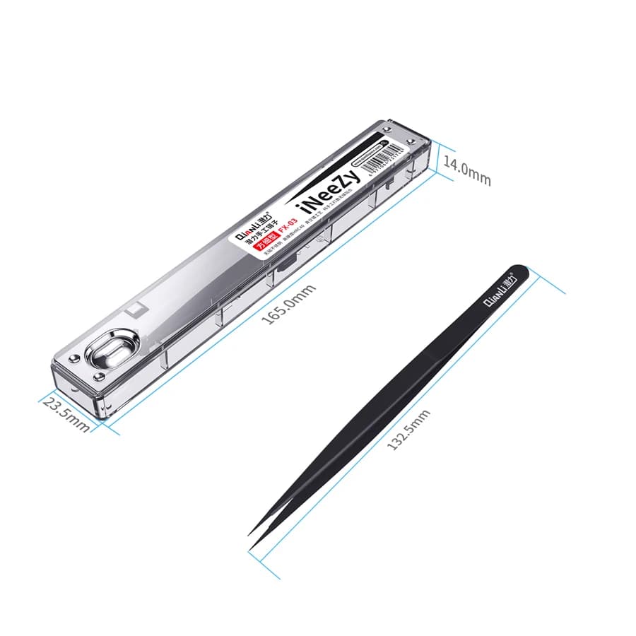 Qianli – pincettes iNeezy en acier inoxydable poli à la main, outils de réparation de cavalier BGA, Micro pinces à souder Non magnétiques
