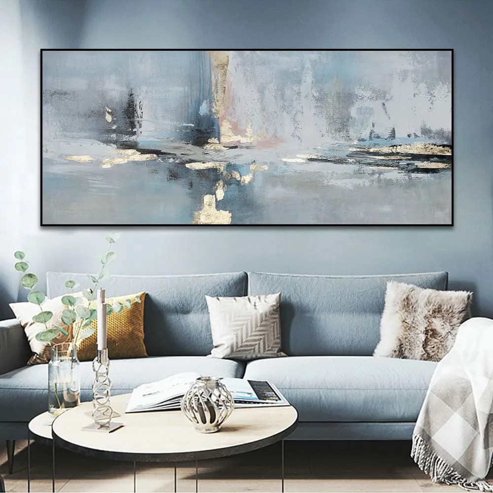 Grand TAN100% abstrait fait à la main sur toile, peinture à l'huile, art mural, gérer pour salon, accessoires de décoration, sans cadre, nouveau