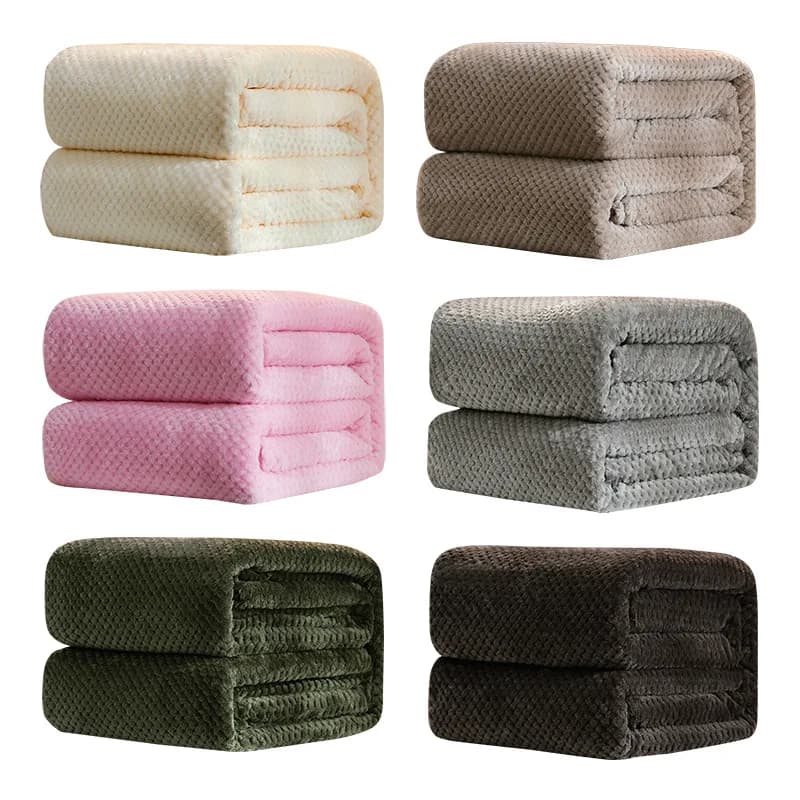 Mini couverture en peluche douce au glouton souriant, plaid solide, couvre-lit pour canapé et lit, plaid pour animaux de compagnie, 70x100cm
