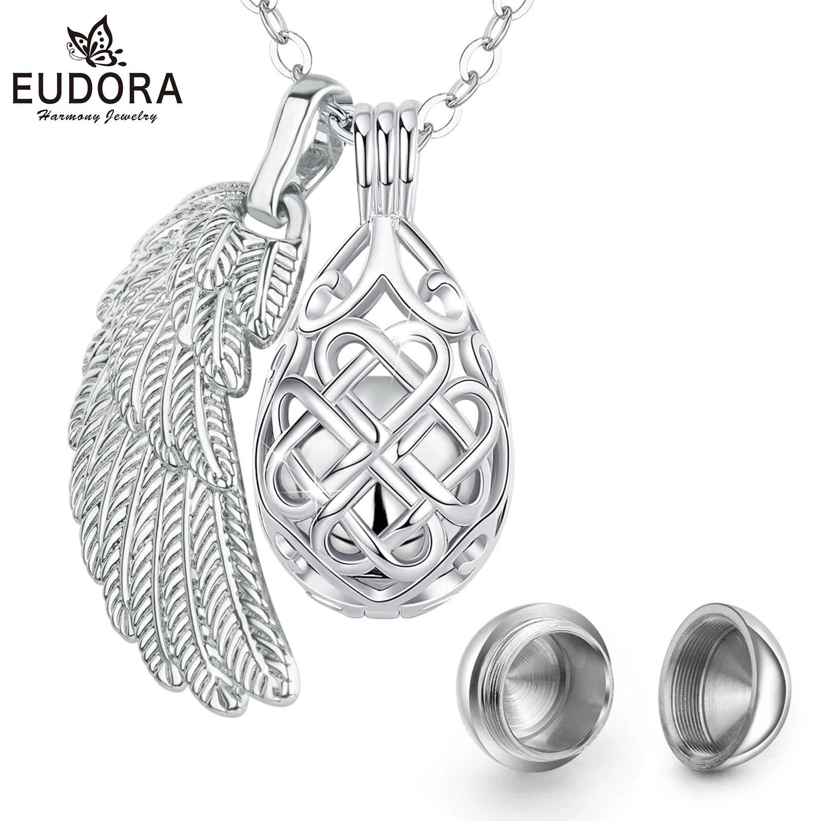 EUDORA-Pendentif de crémation d'urne, 14mm, Festival celtique, Médaillon de stylo, Support agaçant, Capsule Keepplex, Collier, Boule creuse, Bijoux de bricolage