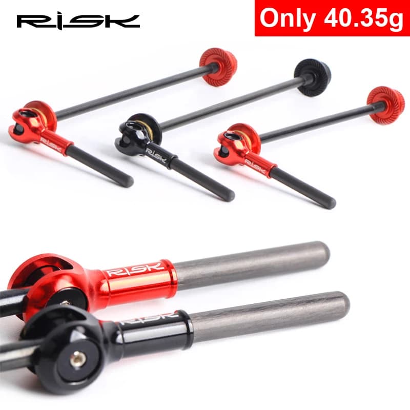 RISK – broche de moyeu de roue vtt en titane, ultralégère, avec poignée en Fiber de carbone, à dégagement rapide