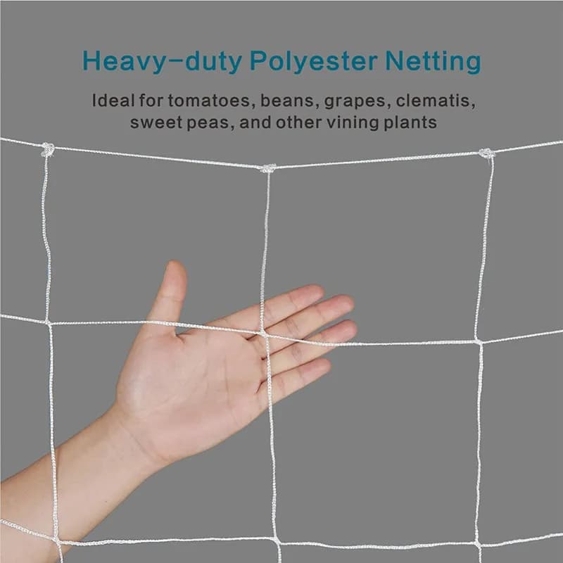 Filet en treillis polyester pour plantes, 1.67x20m, support pour plantes de jardin, fleurs, concombres