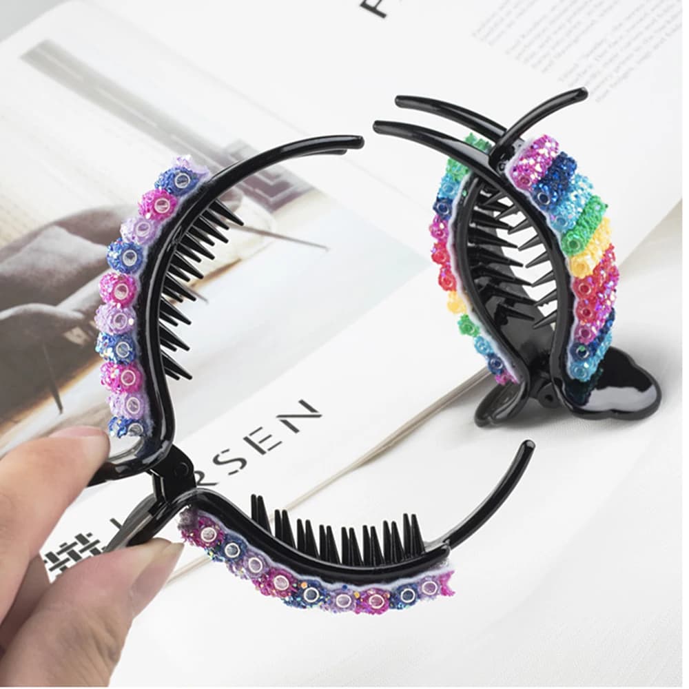 Pinces à cheveux arc-en-ciel coréennes, gros crabes pour queue de cheval, pinces à chignon, épingle à cheveux document bonbon, accessoires de coiffure, cadeaux de mode