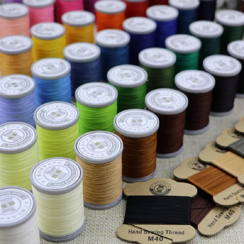 Fil de cire tressé XianGe 0,45 mm/0,55 mm (8 m) rond, outils artisanaux en cuir faits à la main pour la couture à la main de bottes et de sangles de selle