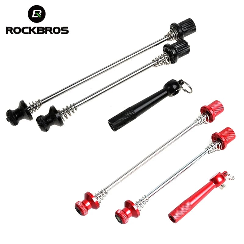 ROCKBROS – moyeu de roue de bicyclette à dégagement rapide, brochettes avant et arrière QR à dégagement rapide, axe à levier pour vtt et vélo de route