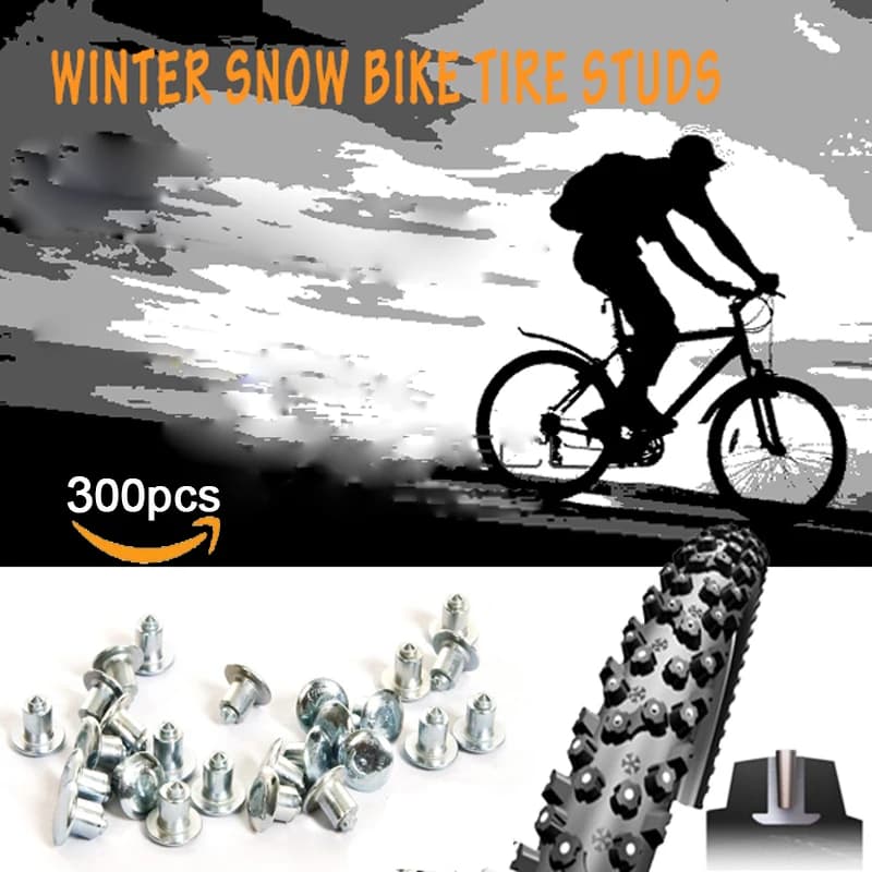Pointes de vélo de montagne cloutées en aluminium et en carbure, 300mm/6.5 ", pour gros vélo, 0.26 pièces