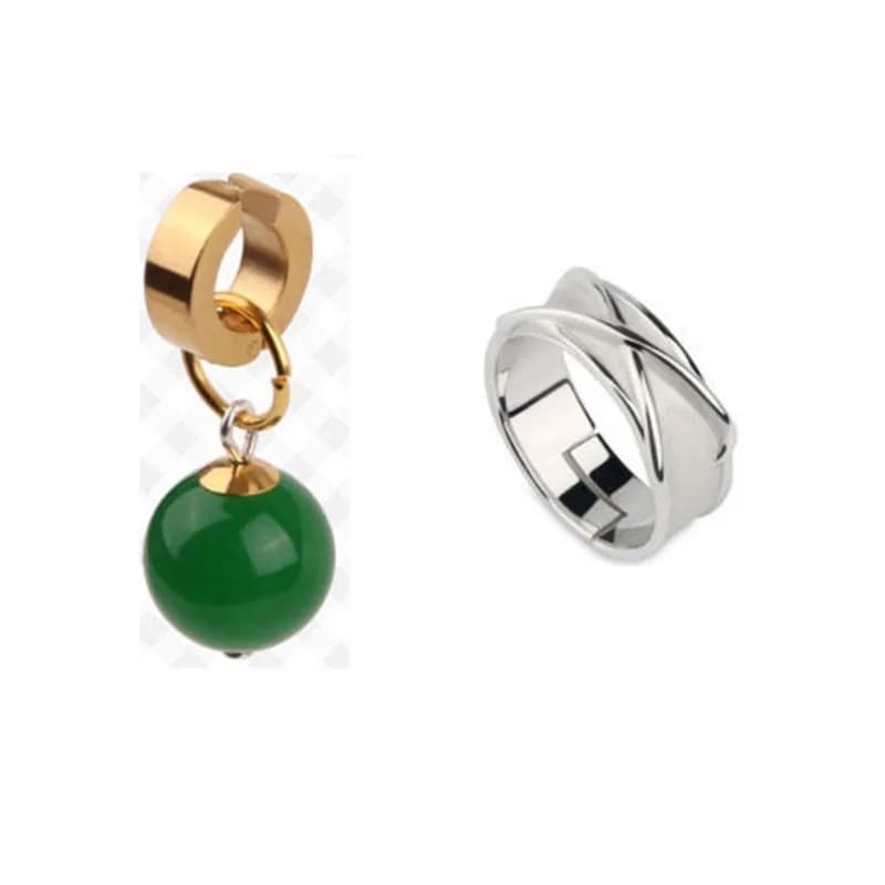 Végétto – boucle d'oreille Potara, anneau de temps Son Goku Zamasu, accessoires Cosplay, Collection limitée
