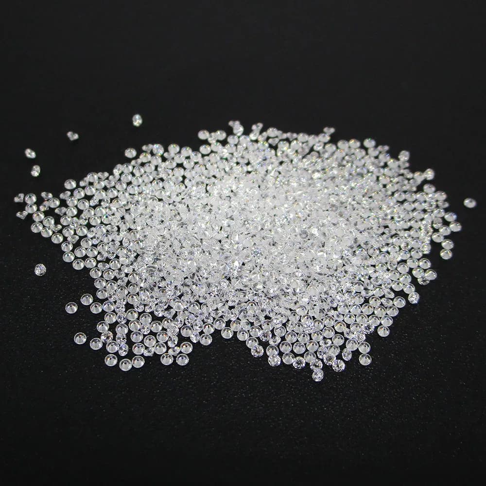 50pcs en gros AAAAA 0.8mm à 3.0mm blanc zircon cubique en vrac 1mm 1.5mm perles pierres coupe ronde Zircon gemmes pour la fabrication de bijoux