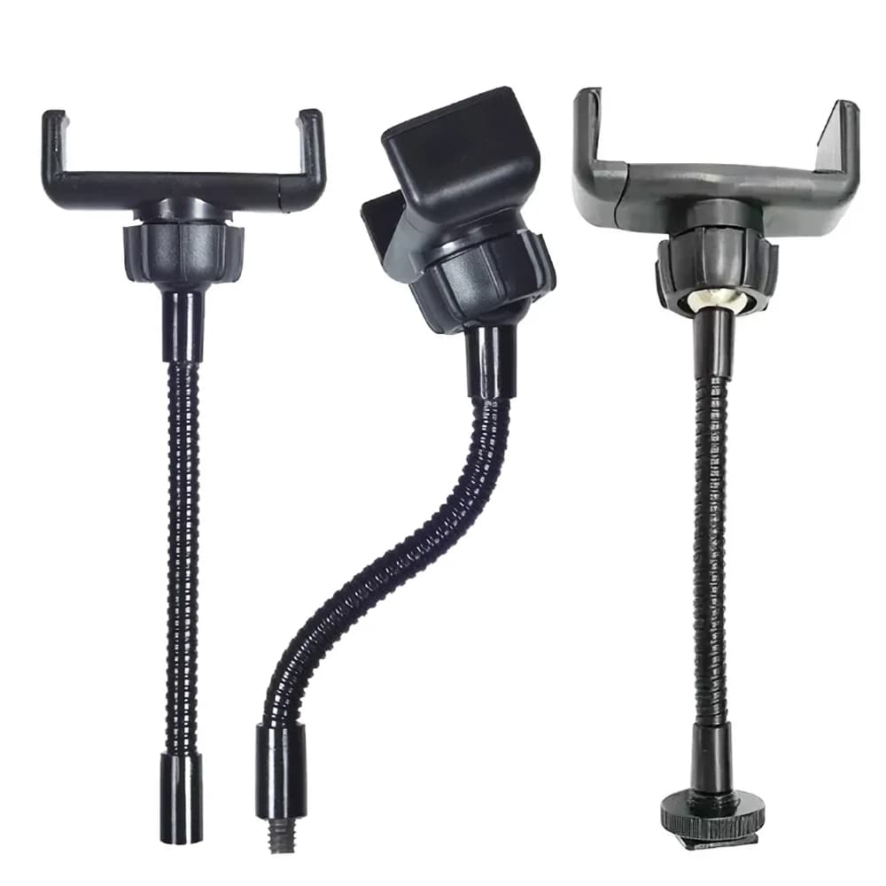 Support pour téléphone, tuyau Flexible, bras Long, Clip pour anneau lumineux, pièce de rechange, Clip de montage 360, support à pince, trépied monopode