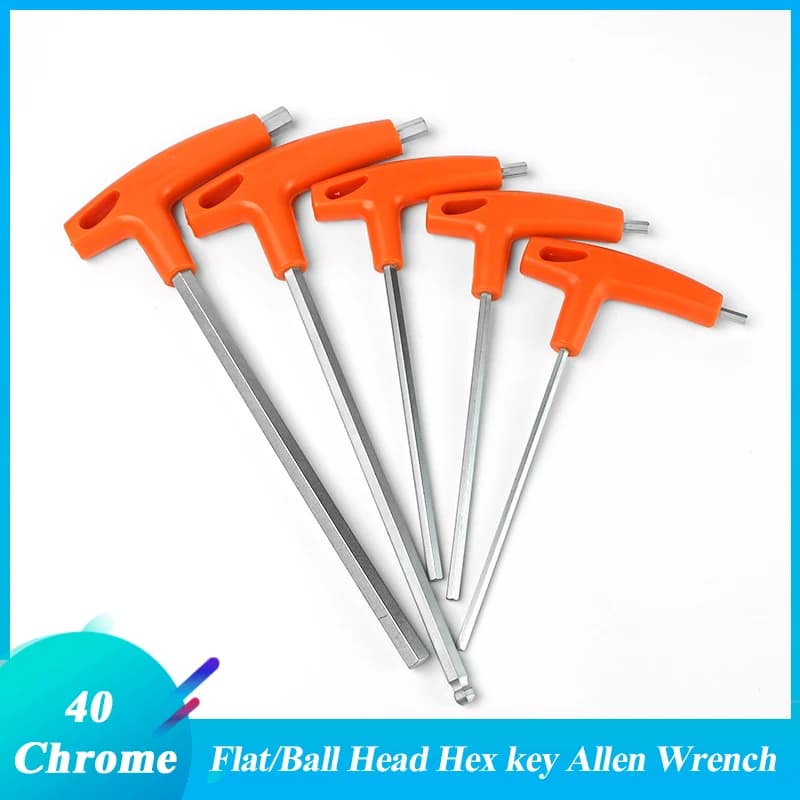 Clé Allen à tête plate/à tête sphérique 2/2,5/3/4/5/6/8/10 mm, outil manuel universel, adaptateur à fixation rapide, acier au chrome vanadium, hexagonale