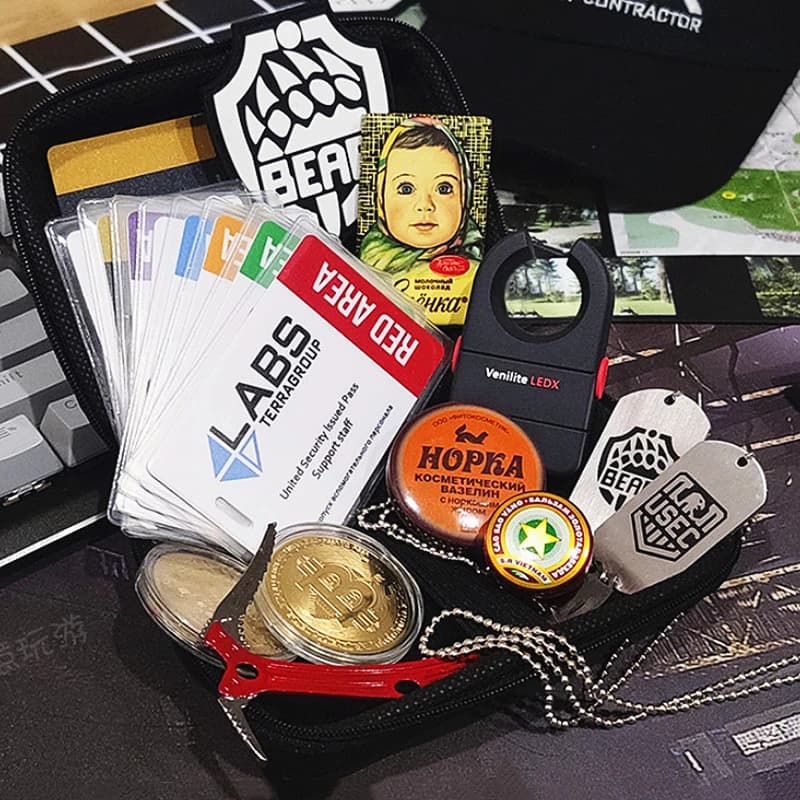 Escape from Tarkov édition collector Vaseline LEDX ensemble rouge vert violet carte Double face Bitcoin jeu pièce USEC ours Patch