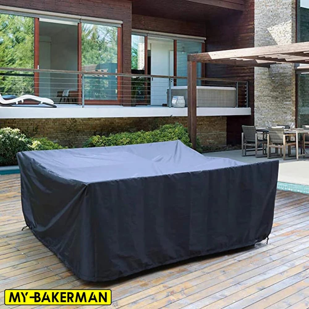 Housses imperméables pour meubles de jardin, housses de chaises de pluie et de neige, extérieur, Patio, jardin, canapé, Table, anti-poussière, noir, 72 tailles