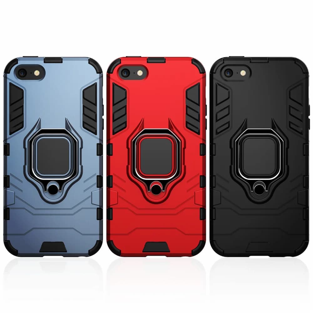 Coque antichoc avec anneau support et pare-chocs en silicone + PC pour iPhone 5 5s SE, compatible iPhone SE 2016 5 5s 5G 4.0'