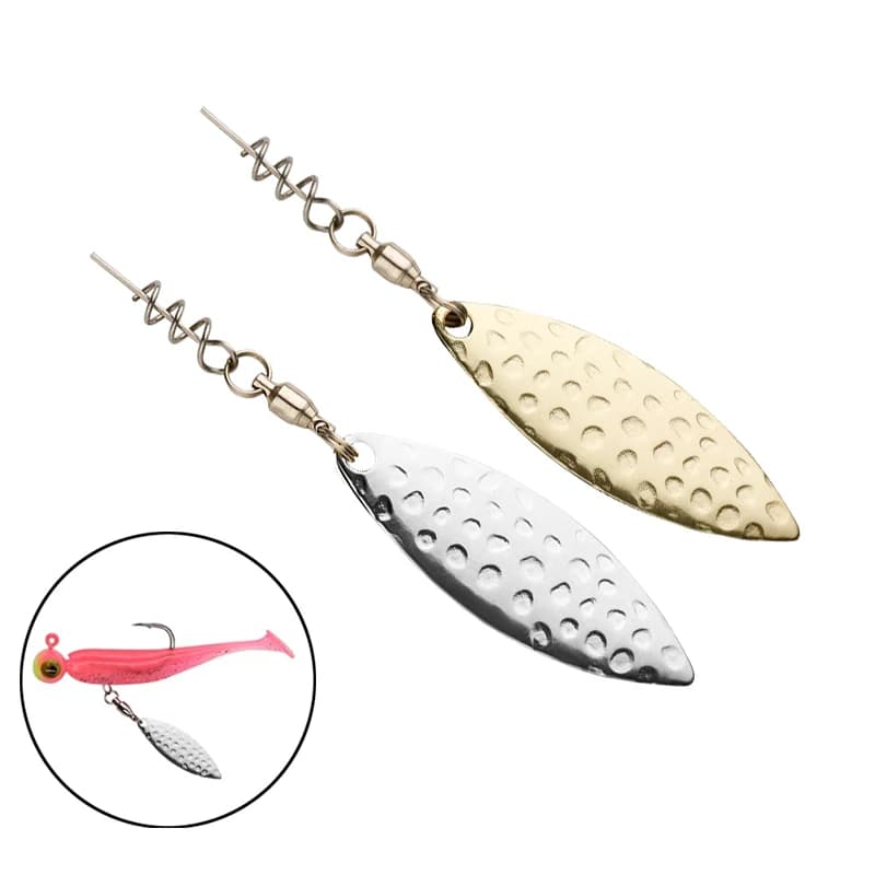 HNCOO-Kit de leurre de pêche en forme de cuillère, lot de 5 pièces, pour pêcher le brochet doré