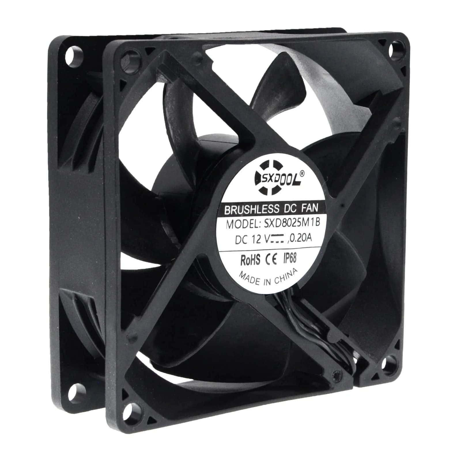 IP68 80mm 8cm étanche à la poussière DC 12V ventilateur de refroidissement 80X80X25mm double roulement à billes 3 broches PC châssis d'ordinateur PSU