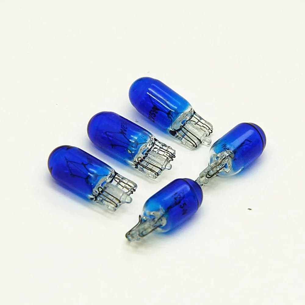 Lampe de signalisation de voiture en verre transparent, ampoule l'inventaire automatique, filament unique Wedge, T10, W5W, 100, 501, bleu, 12V, 5W, W2.1 x 9.5d, 194 pièces