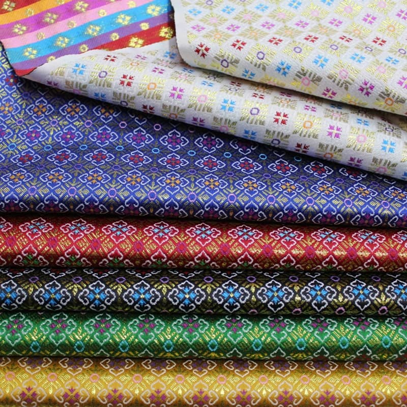 Tissu en satin de soie damassé, brocart jacquard de haute qualité, pour costumes, tissus d'ameublement, meubles, rideau, matériel pour vêtements