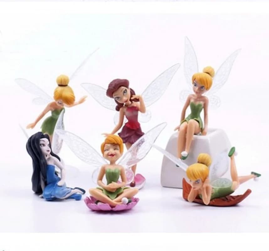 Figurines Miniatures de Fées de Jardin en Résine, 6 Pièces/Ensemble, Mini Statue Dégradée, Ornements de Jardin, Accessoires de Décorations