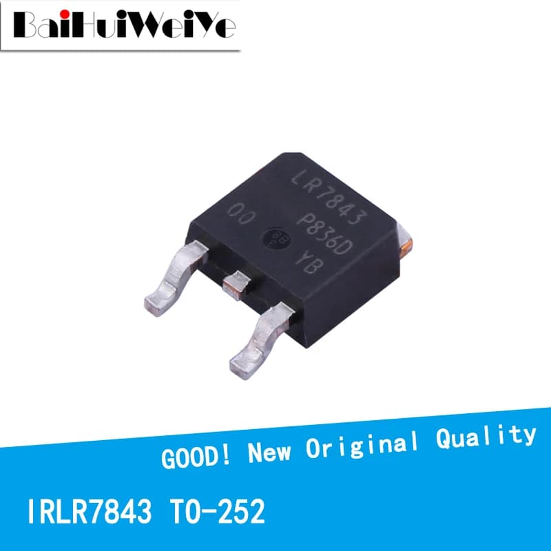 Lot de 10 puces d'origine de bonne qualité, nouveau modèle, 30V 161A, IRLR7843, LR7843 TO-252, IRLR7843, SMD TO252, FET, MOSFET
