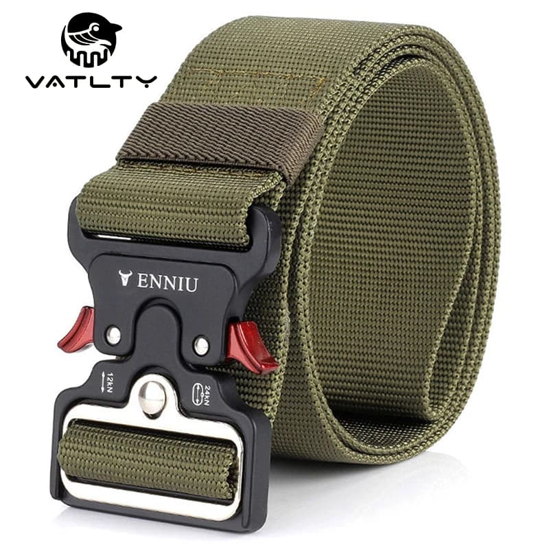 5cm ceinture tactique pour hommes, boucle en alliage dégagement rapide ceinture militaire lourde en nylon serré large ceinture extérieure ceintures mâle