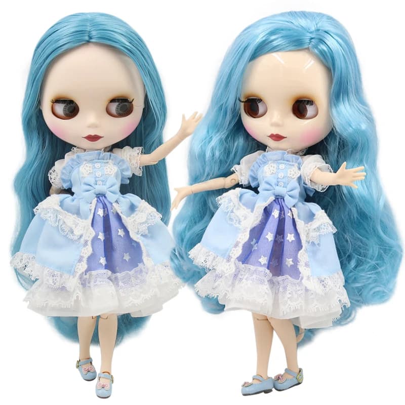 Poupée ICY DBS Blyth 1/6 bjd, 30cm, peau blanche, corps nu, cheveux bleus, diy, maquillage, cadeau pour fille NO.BL6227
