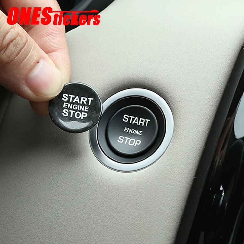Pour Land Rover Discovery 5 Range Rover Sport Vogue Evoque Velar pour Jaguar E-PACE XJ type F bouton d'arrêt de démarrage du moteur revêtement d'habillage