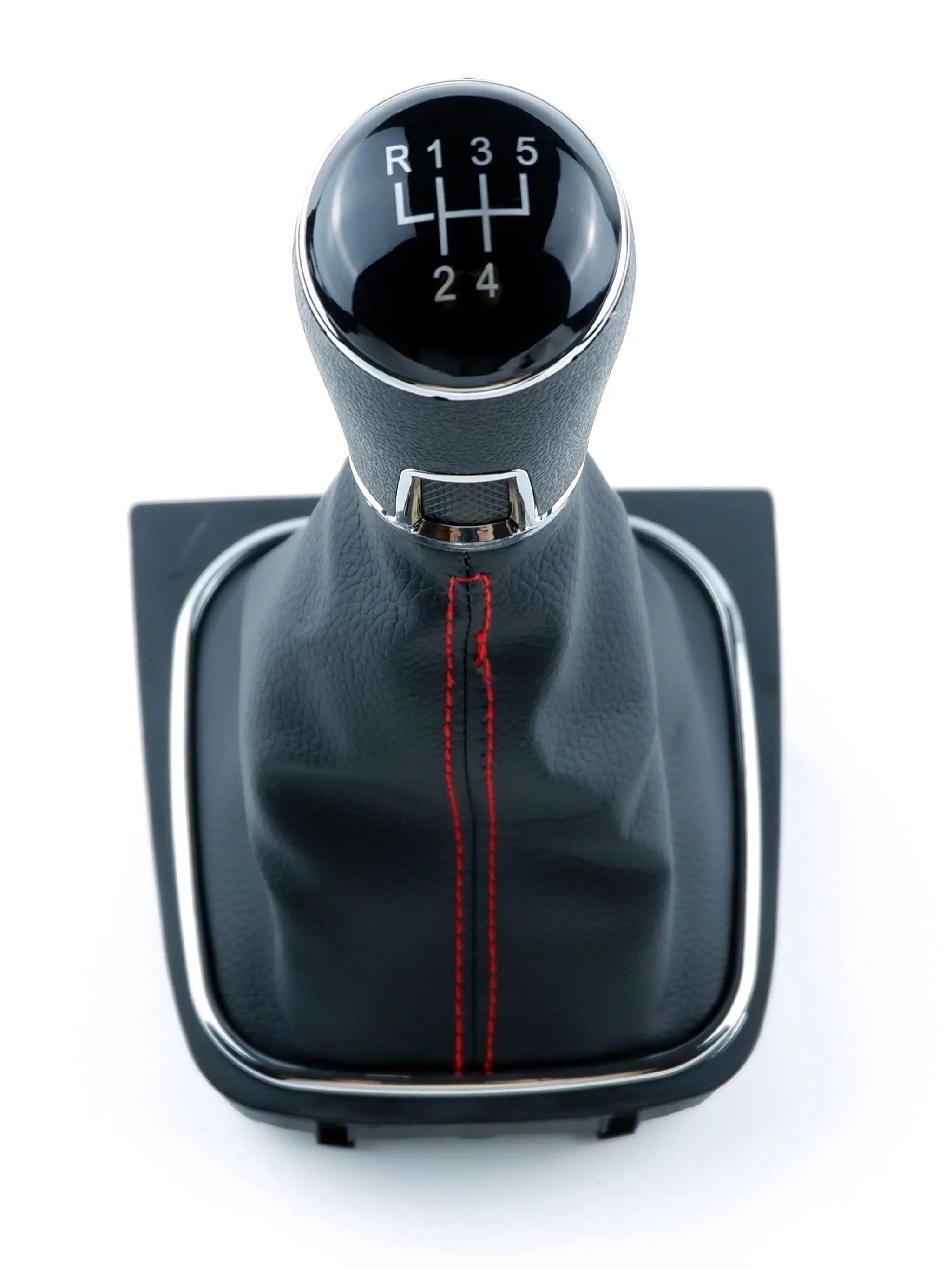 Pommeau de levier de vitesse 5/6 vitesses et Gaitor de démarrage, ensemble en cuir noir pour VW Golf 5 6 Jetta V VI Scirocco