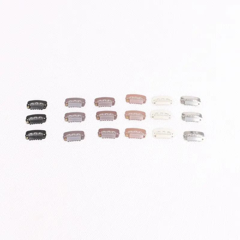 Clips à pression pour Extension de perruque, 50 pièces, 2.3cm, couleur marron, noir, épingles à cheveux en PP, grands outils de coiffure