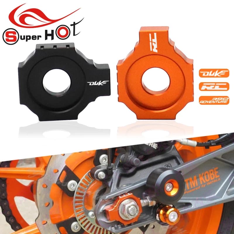 Pour ktm DUKE RC 250 200 390 Adventure DUKE390 RC390 390 accessoires d'aventure essieu arrière broche chaîne ajusteur blocs tendeur