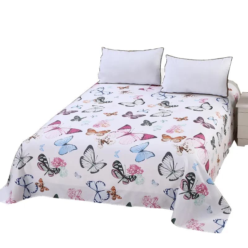 LAGMTA, 1 pièce, drap plat épais en 100 % coton, imprimé, drap de lit de haute qualité, disponible en différentes tailles, possibilité de personnalisation.