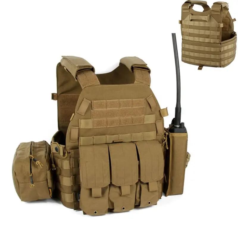 Gilet tactique à bretelles réglables en nylon, gilet de chasse, accessoires de tir sportif en plein air, accessoires d'airsoft