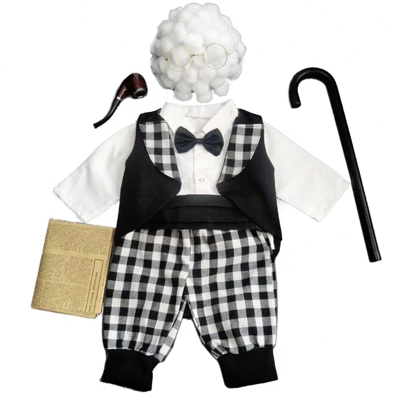Ensemble d'accessoires de photographie amusants pour bébé fille, Costume Cosplay de grand-mère, tenues de chapeau de prise de vue, 1 ensemble