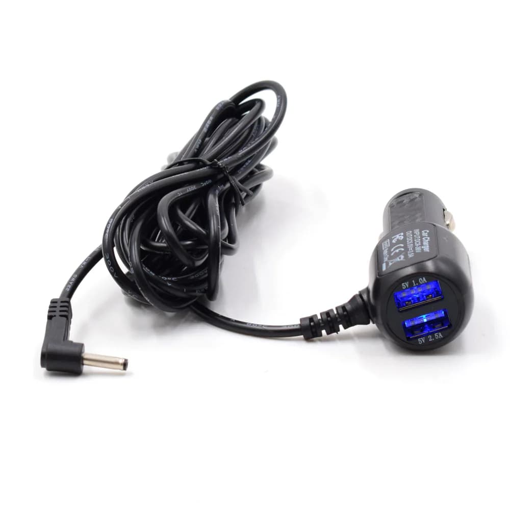 Adaptateur de chargeur de voiture USB double rapide 12V 1.5A 2.0A avec port de charge de 3,5 mm et 5V 3.5A pour détecteur de radar de voiture, caméra GPS, DVR