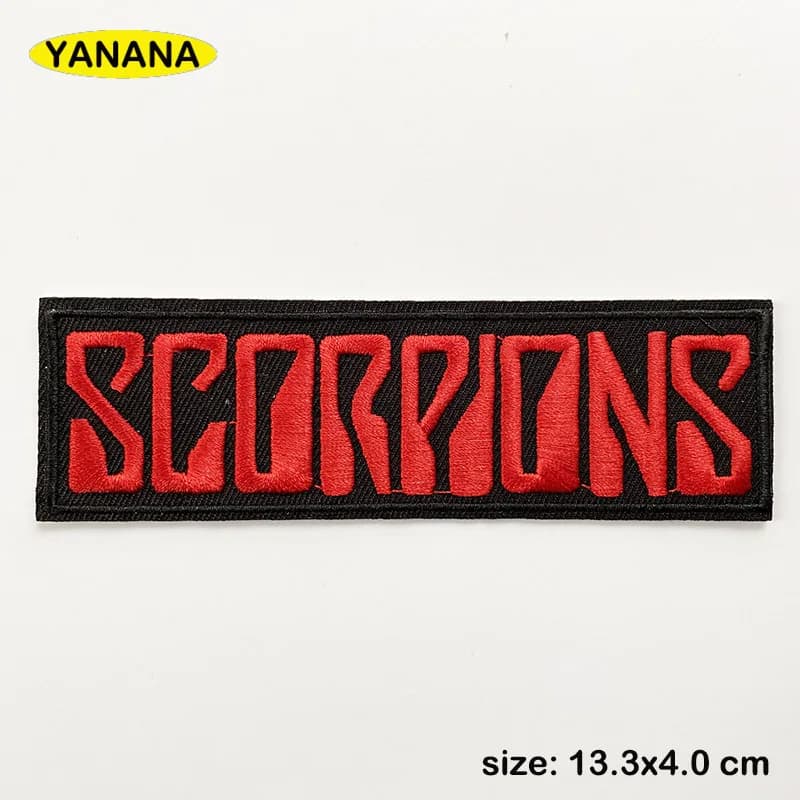 Un scorpions ROCK MUSIC fer sur patchs tissu réparer décorer vêtements vêtements couture décoration Applique Badges métal lourd
