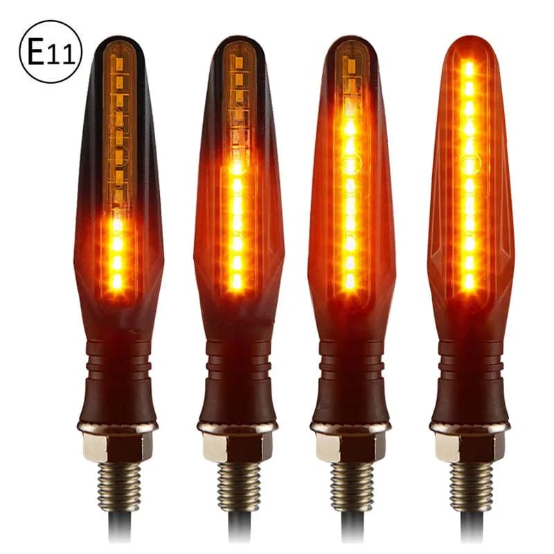 Clignotant universel pour moto, Clignotant, Clignotant, Clignotant, Marque intégrée, 335SMD, E11, Boulon M10