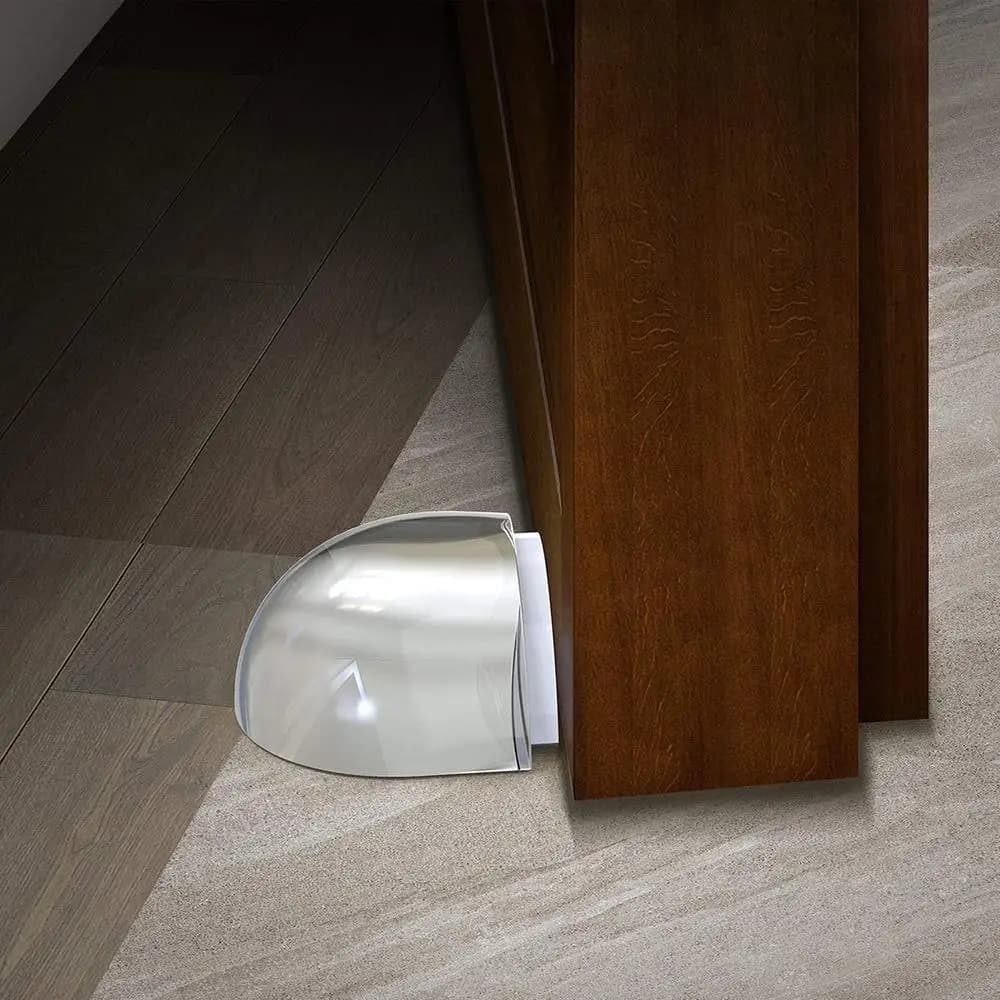 Butoir de porte Transparent auto-adhésif, 1 ou 2 pièces, support de porte, fixé au sol, pour la Protection des murs et des meubles