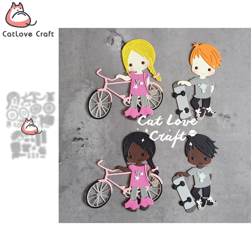 Matrices de Découpe en Métal pour Vélo, Skateboard, Fille, Garçon, Scrapbooking, Stbbles, Carte de Découpe, Bricolage, Gaufrage, Nouvelle Collection 2021