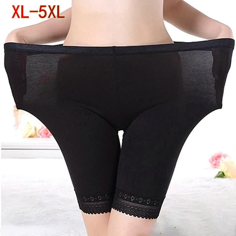 Short de sécurité sans couture pour femme, grande taille, 5XL, 402, élastique, sous-jupe, short, sexy, dentelle, anti-frottement, culotte Boyshort