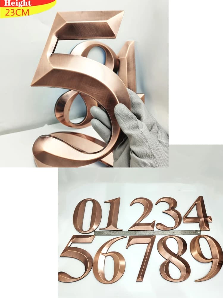 Plaque de porte digitale, numéro de maison, signe de tiroir, étiquette de porte, en plastique, autocollant d'hôtel, adresse, boîte aux lettres, 23CM 3D numero de maison exterieur assiette numéro